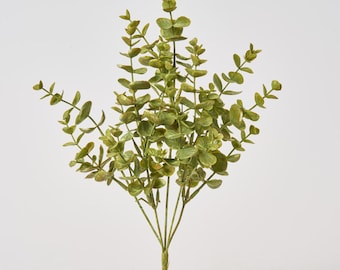 Sage Green Faux Eucalyptus Bush Spray - 15"