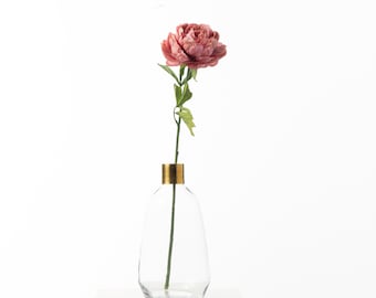 Mauve Silk Peony Faux Floral Spray - 24.5"
