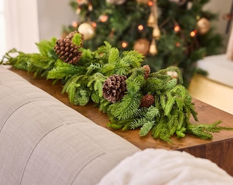Echte Note Norfolk, Fichte & Wacholder Weihnachten Haustür Urlaub Tisch Swag