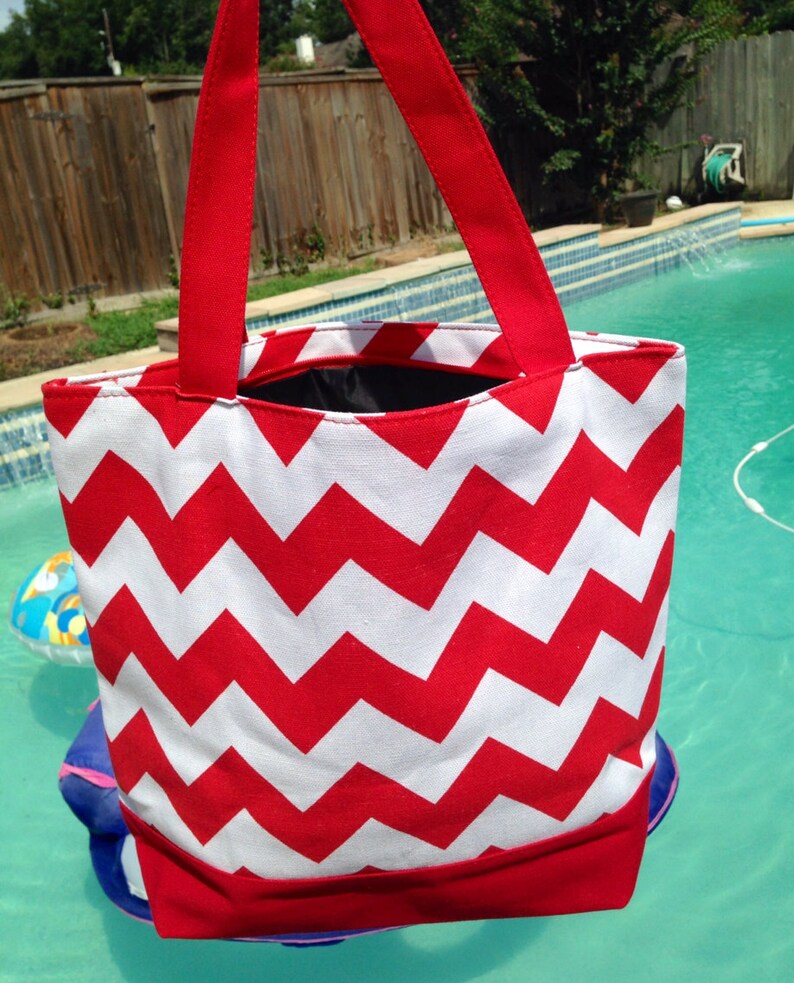 Canvas Tote Scrapbook bag 13.5x16 lined and zips Etsy