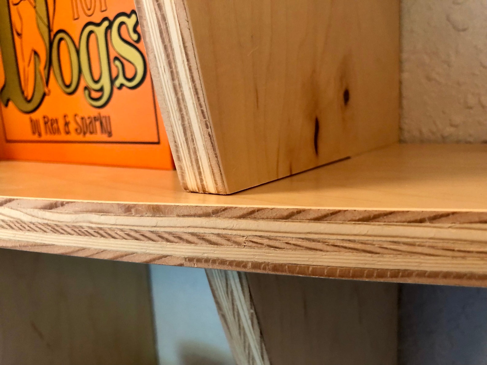 Geometric Wall Shelf Hanging Bookcase Large Wood Shelves Etsy