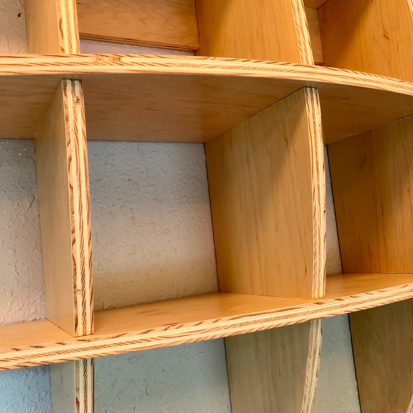 Wooden Wall Shelf Sphere Bookcase Hanging Wall Geometric Etsy