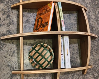 Small Modular Sphere Bookcase, Living Room Art, Office Organization Shelf