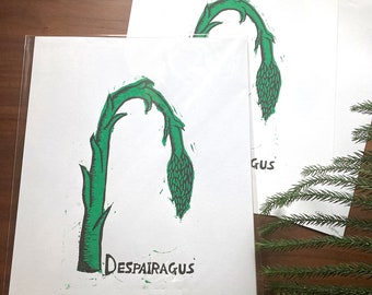 Despairagus Woodcut Print