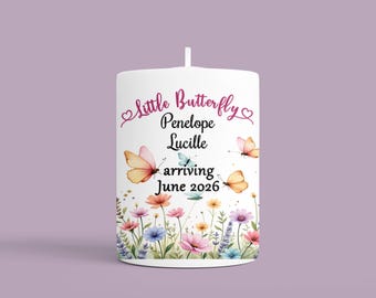 Our Little Butterfly Baby Shower Candle Favors, Little Butterfly Baby Shower Favors, Butterflies Candle Favors, Butterfly Baby Shower Favors