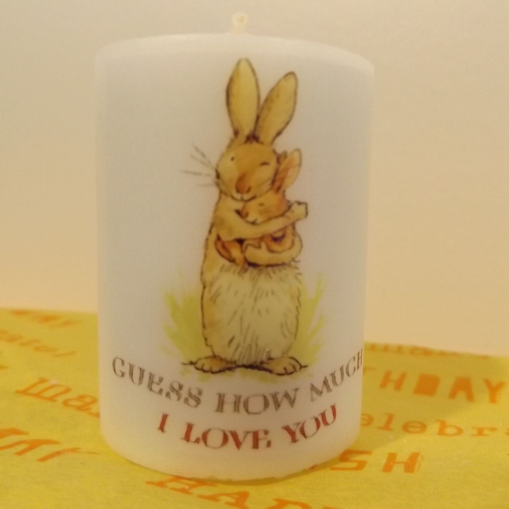 Guess How Much I Love You Baby Shower Storybook Rabbit Candle Etsy