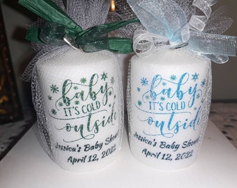 Baby It's Cold Outside Baby Shower Candle Favors, Winter Baby Shower Favors, Snowflake Baby Shower, Baby It's Cold Outside Favors