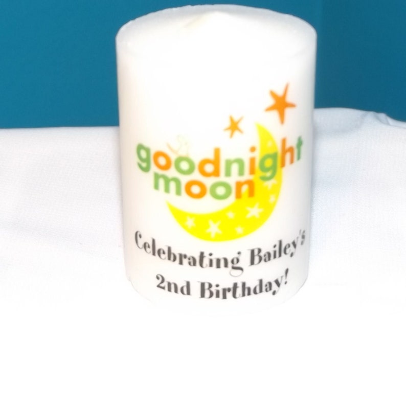 Goodnight Moon Storybook Candle Favors Birthday Baby Etsy
