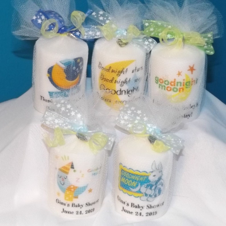 Goodnight Moon Storybook Candle Favors Birthday Baby Etsy