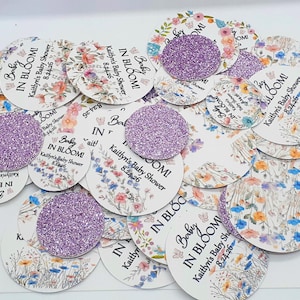 Baby In Bloom Baby Shower Floral Confetti, Baby Girl In Bloom Shower Confetti, Baby In Bloom Baby Shower Tags - Large Bag 120 confetti
