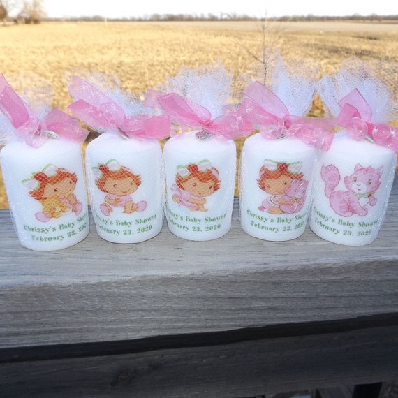 Strawberry Shortcake Baby Shower Candle Favors Etsy