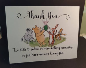 Classic Winnie the Pooh Thank You Card - From the Nursery of