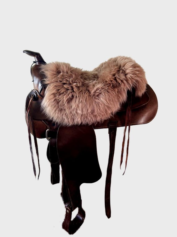 Western Saddle Wool Seat Cover, Sheepskin saddle cover