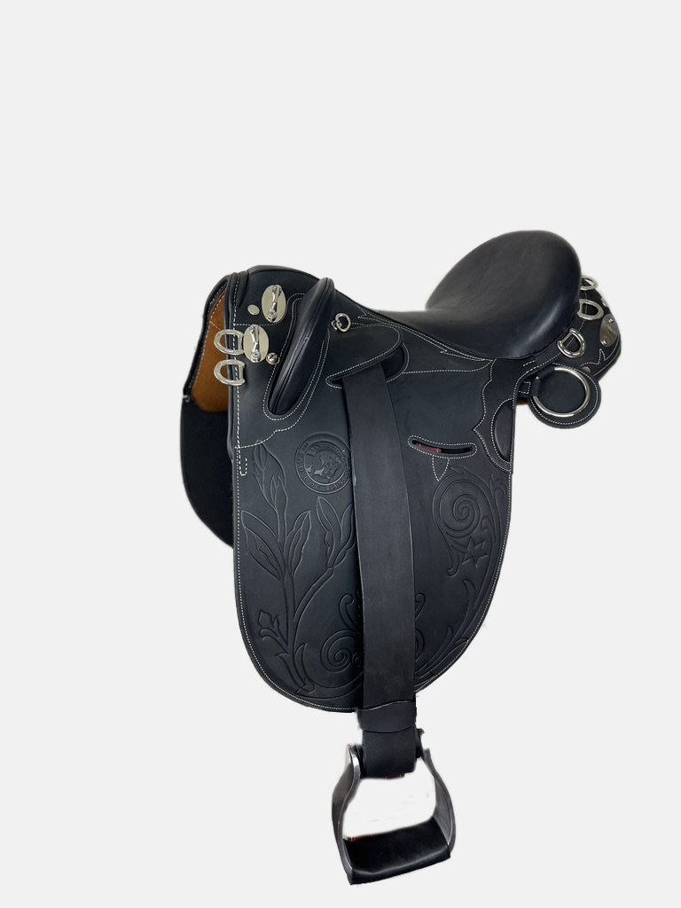Selle Australienne Neuve FREENY - Taille 17.5 - Cuir Bronzé - Avec Ensemble