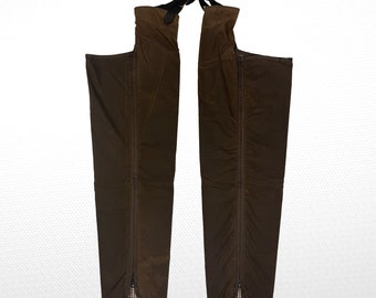 Oilskin Riding Chaps, rainproof riding chaps, windproof riding chaps, riding chaps