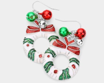 Christmas Wreath Earrings