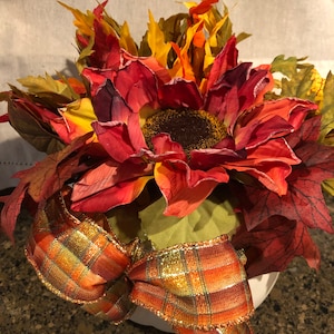 Autumn Pumpkin Floral Arrangement