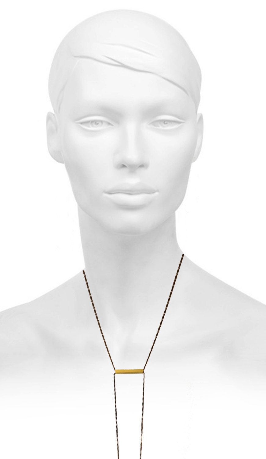 Brass Sliding 2Bar Necklace Etsy