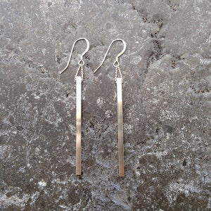 Sterling Bar Drop Earrings image 4