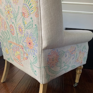 SOLD - Customizable &quot;Hand Stitch&quot; Accent Chair