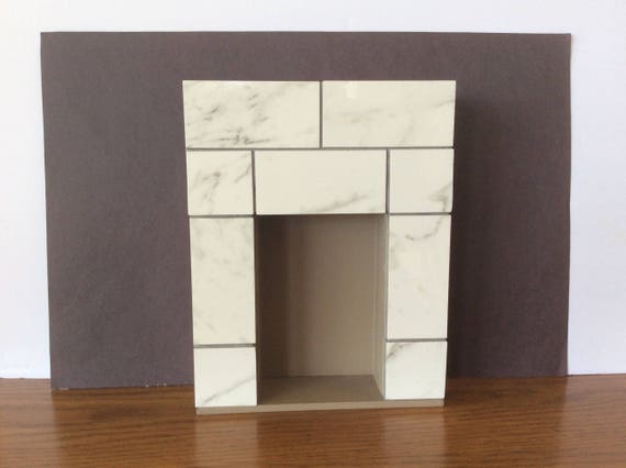 Masonryminiatures 68 Modern Tile Miniature Fireplace 1 6 Etsy