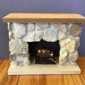MasonryMiniatures- # 135- Miniature fireplace made from Quartz
