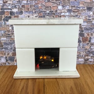 MasonryMiniatures-#165- Miniature fireplace made from tile