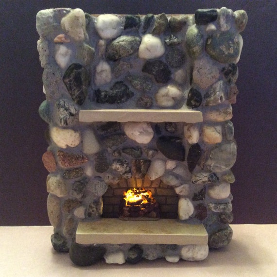 Masonry Miniatures 20 River Volcanic Rock Fireplace With Etsy