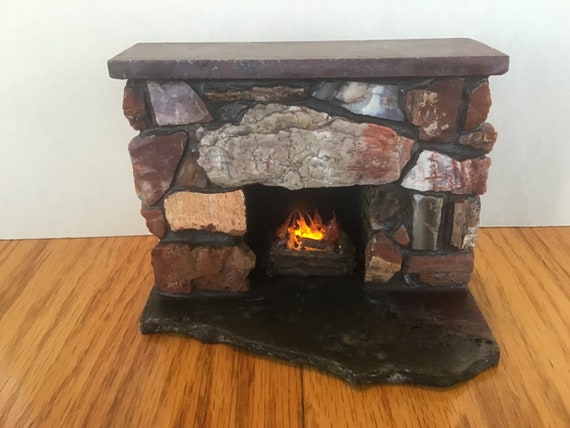 Masonryminiatures 81 Petrified Wood Miniature Fireplace Etsy