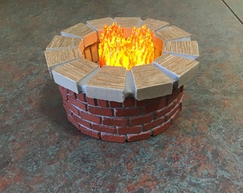 MasonryMiniatures- #11 FirePit dollhouse made from handcrafted brick/ 1: 12 scale Non working
