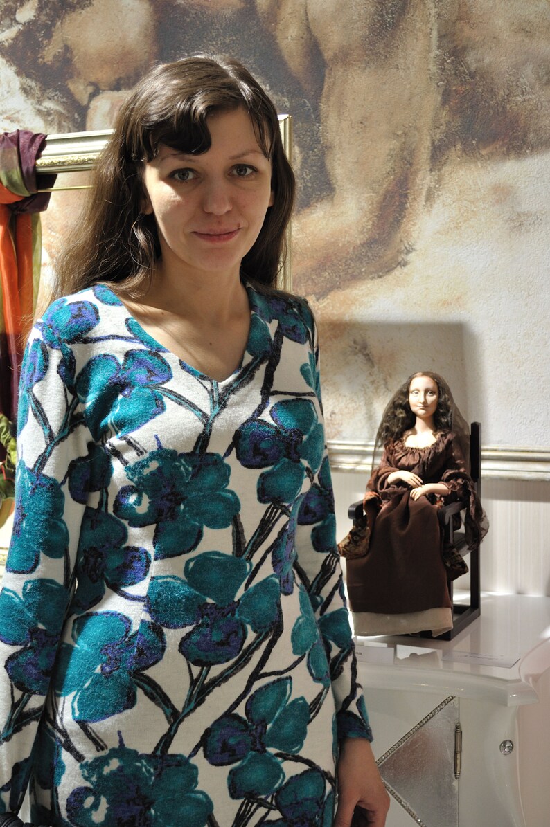 Doll Mona Lisa del Giocondo Paperclay Etsy Doll Mona Lisa del Giocondo Paperclay Etsy