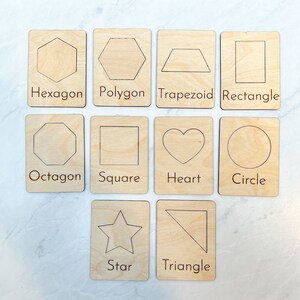 10 Shape Flashcards | Wood | Montessori Learning *ADOPTION FUNDRAISER*
