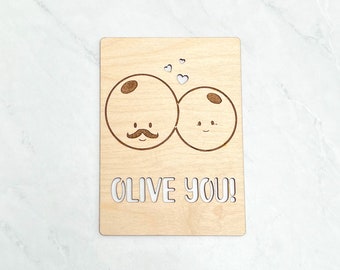 Olive You Card with personal message