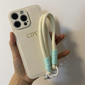 Personalized Leather iPhone Case: Engraved Cover, iPhone 16/15/14/13/12/11 Pro Max
