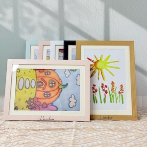 Maßgeschneiderte Kinder Kunstwerk Display, Geschenk für Papa, Kinder Kunstwerk Archiv, Wand Kunstgalerie, Kinder Gemälde Lagerung, Kinder Kunstwerk für Wände