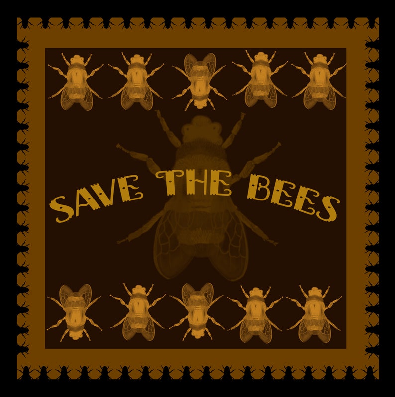 Save the Bees Original Art Tote Bag