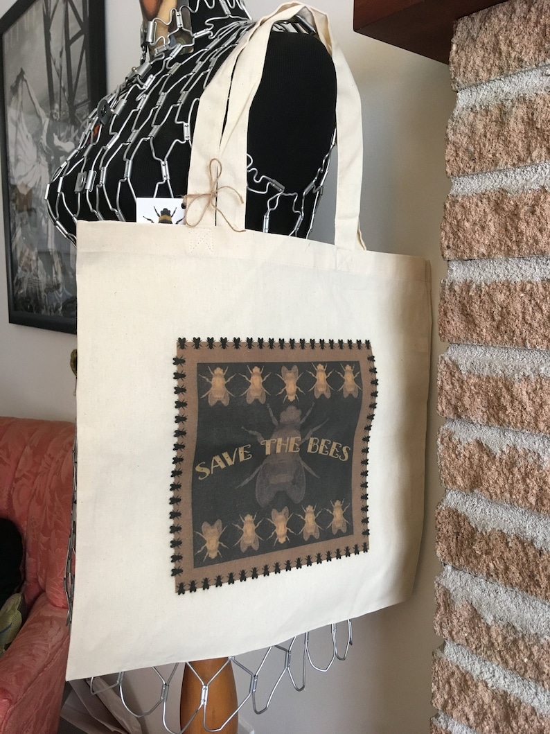 Save the Bees Original Art Tote Bag