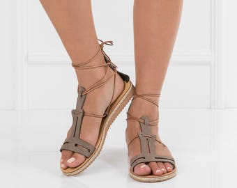 Sandálias gregas feitas à mão, sandálias femininas casuais, sandálias de couro camurça, sandálias boho, sandálias de verão, sapatos de verão confortáveis, themerakicompany