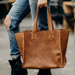 Brown leather bag, distressed leather shoulder bag, travel bag gift for wife, brown leather purse satchel bag