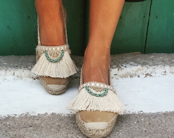 Suede Espadrille Shoes, Embellished Espadrille Shoes,Beige Suede Espadrille Shoes,Casual Espadrilles,Handmade Espadrilles,greek summer shoes