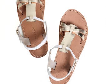 Leather sandals, black gladiator sandals, greek sandals gift for her, wedding thong flat sandals