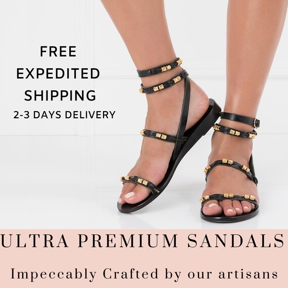 flat black sandals for wedding