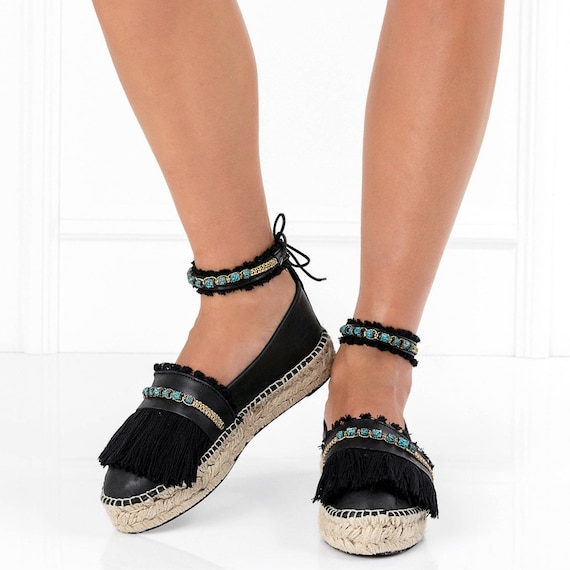 Beaded espadrilles sale