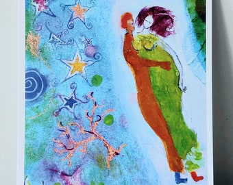 Kunstkaart Paradijs (naar Chagall)