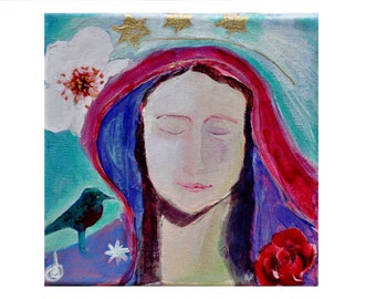 Art card Madonna & bird