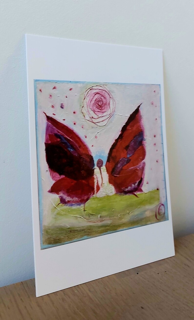 Kunstkaart Vlindervrouw afbeelding 2