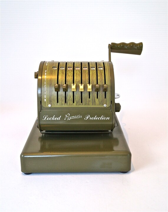 Items similar to Vintage Check Writing Machine Antique Bank Machine