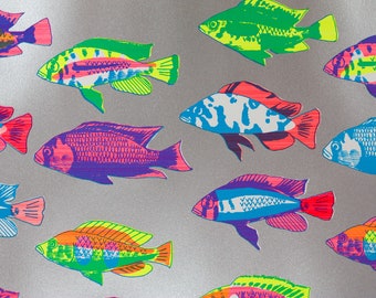 Limited edition Fluorescent Fish Screen Print - Percy and His Friends