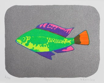 Limited Edition Fish Screen print - CYRIL