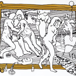 Screen Print, Print, Wall Art, Contemporary Wall Art, Limited Edition Screen Print, Line Drawing, Figurative, Nude, Surreal, Humour, GALLERY image 2